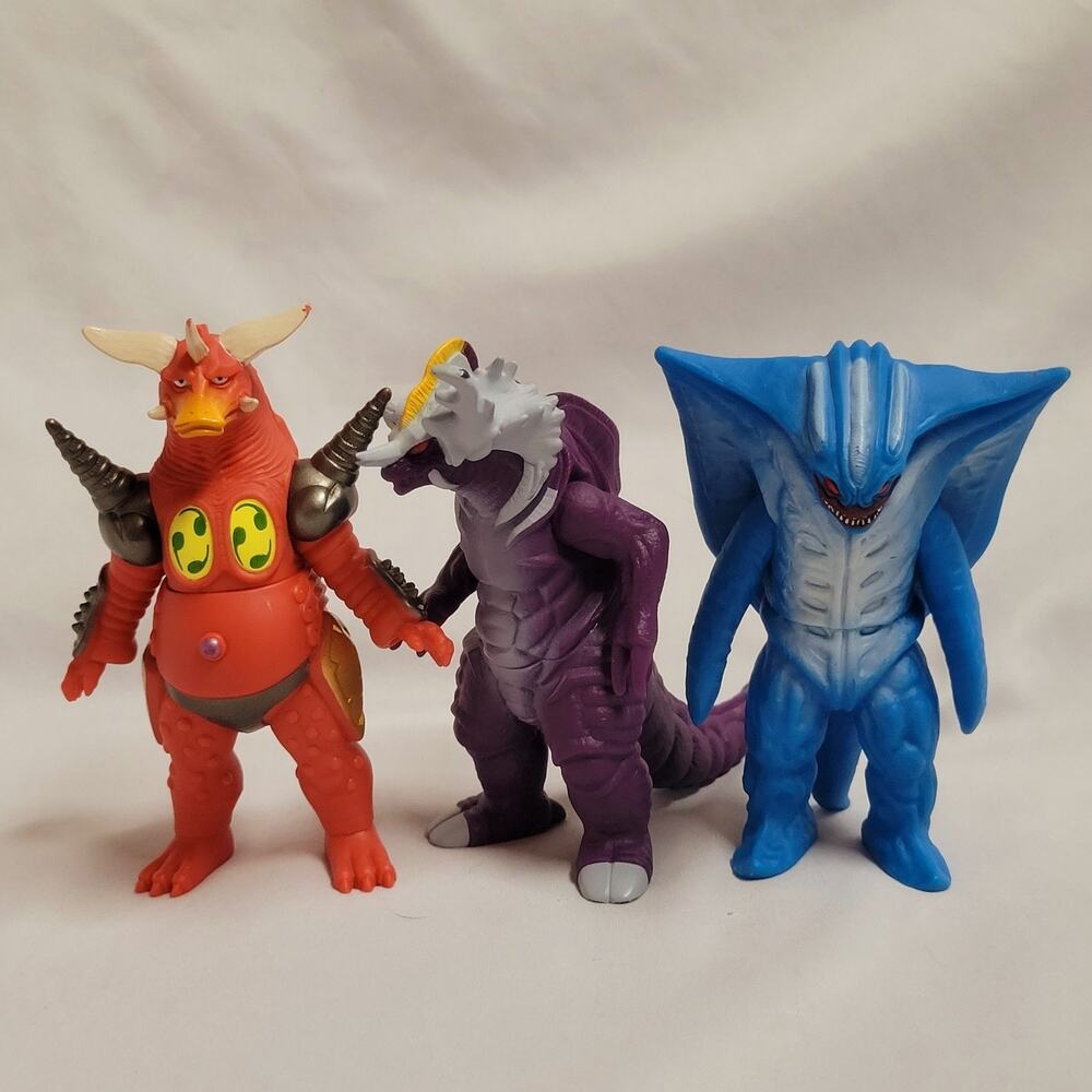 3 Ultraman Taiga Ultra Monster Set Gorothunder Death Drago Gazot Figure Kaiju